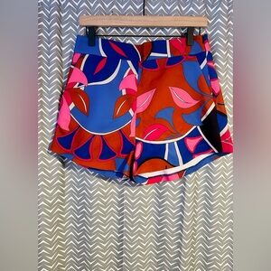 Zara | Multicolor Printed High-waisted Shorts, size M
